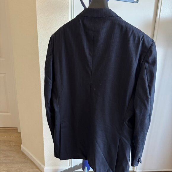 Ermenegildo Zegna Z Navy Blue Pinstripe Two Button 42R IT52 Suit Jacket - Picture 11 of 14